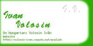 ivan volosin business card